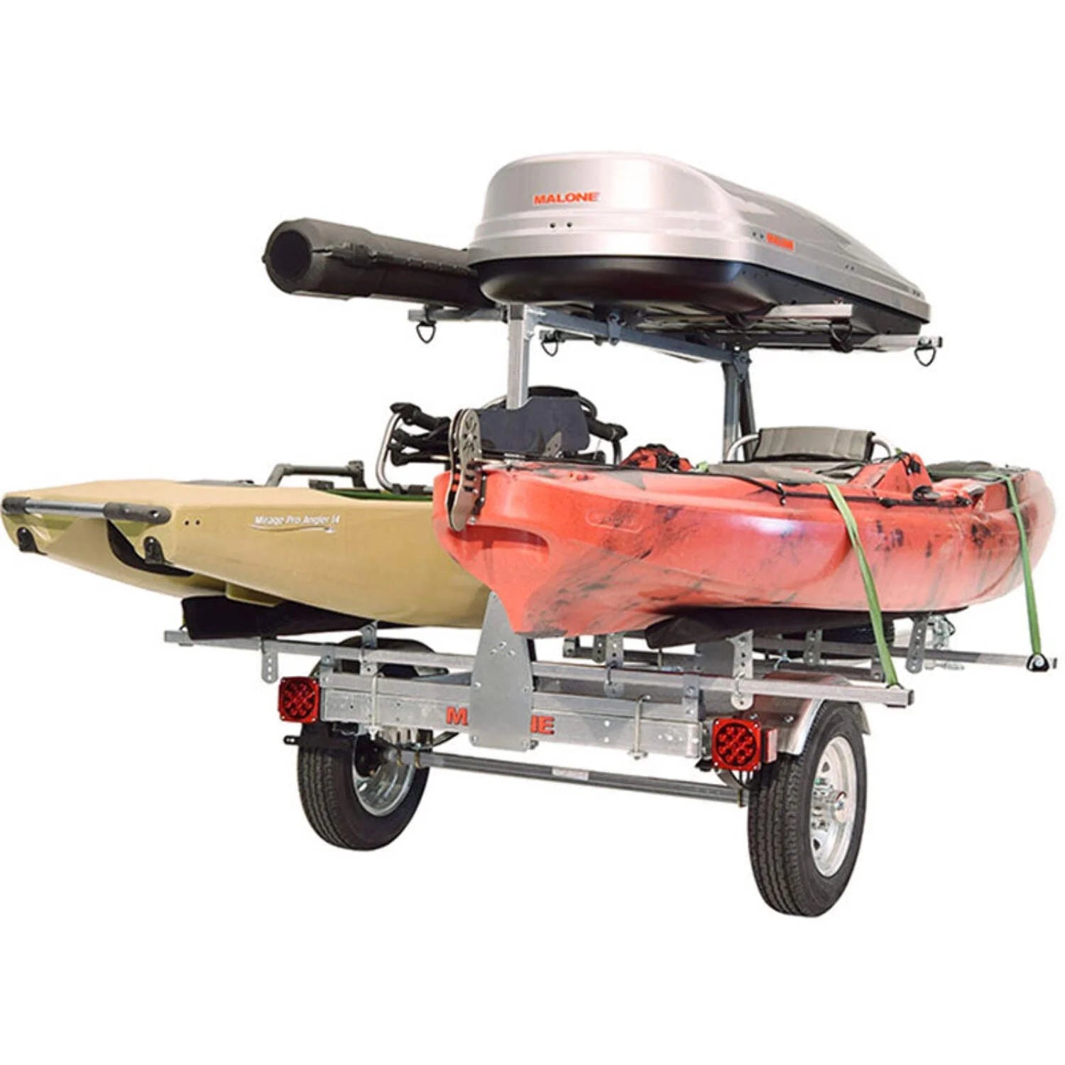 Microsport Low Bed Trailer Package(Tier, Spare, 2 Sets Bunks, Cargo Box, Rod Tube)